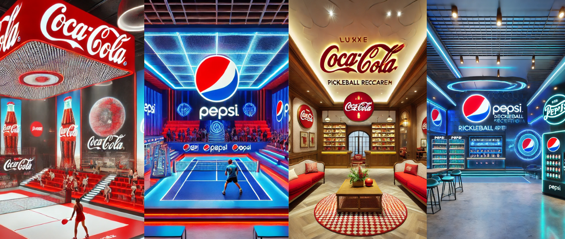How Pepsi & Coca-Cola Would Design Their Pickleball Playgrounds: Branded Pickleball Courts 1.0
