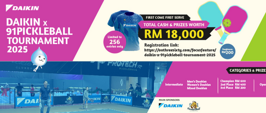 Daikin x 91 Pickleball Tournament 2025: RM18,000 Prize Money